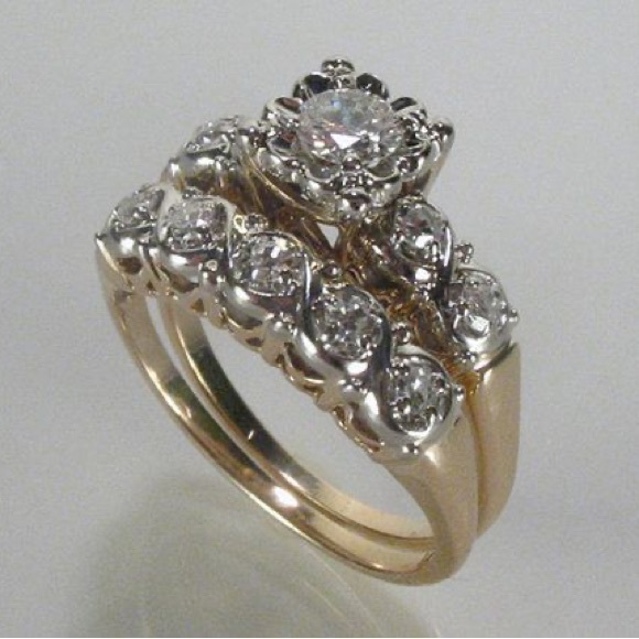 1950s Antique Bridal Set - Picture 2 of 2